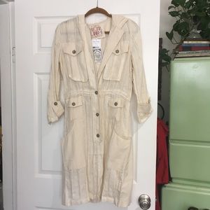 NWT Free People Heirloom trench Coachella